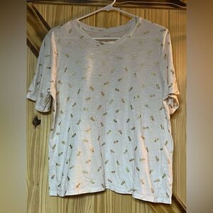 Banana Republic Pineapple T White XL